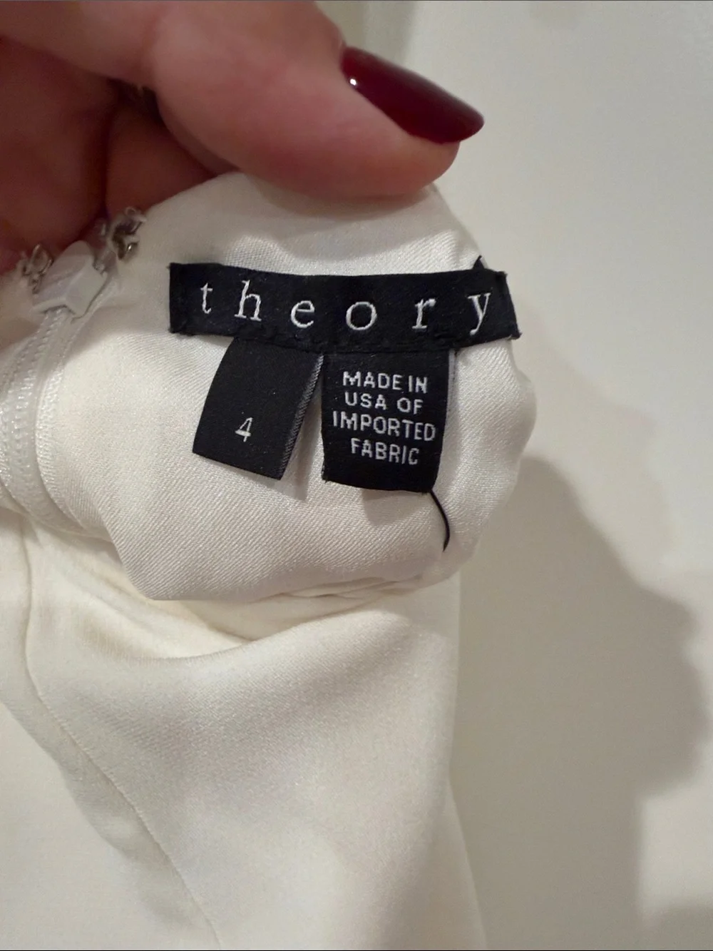 Theory White Sleeveless Shift Dress
